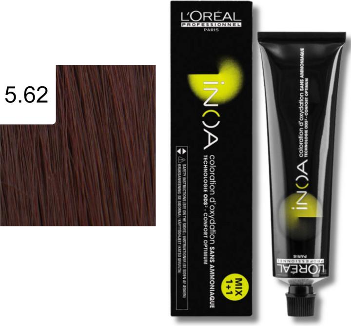 Immagine prodotto L'Oréal Professionnel INOA Carmilano C5.62 Marrone chiaro Rosso Irisé (5,62 Irisé rosso marrone chiaro)
