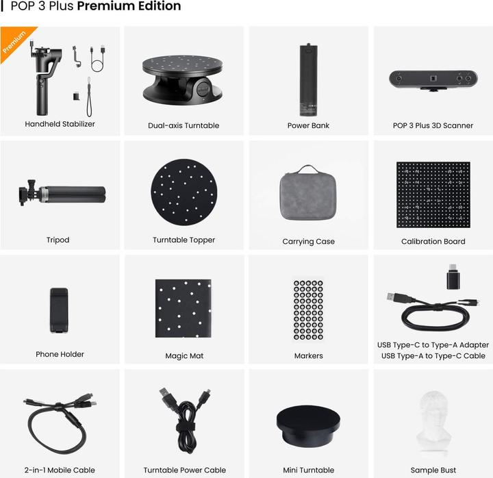 Actual product image Revopoint POP 3 Plus 3D Scanner