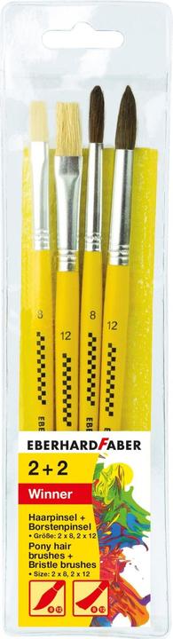 Produktbild EberhardFaber Pinsel-Set Borsten/Haarpinsel, 4 Stück (12 mm)