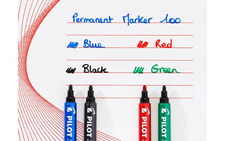 Produktbild Pilot Permanent-Marker 100 (Multicolor, 1 mm, 4 x)