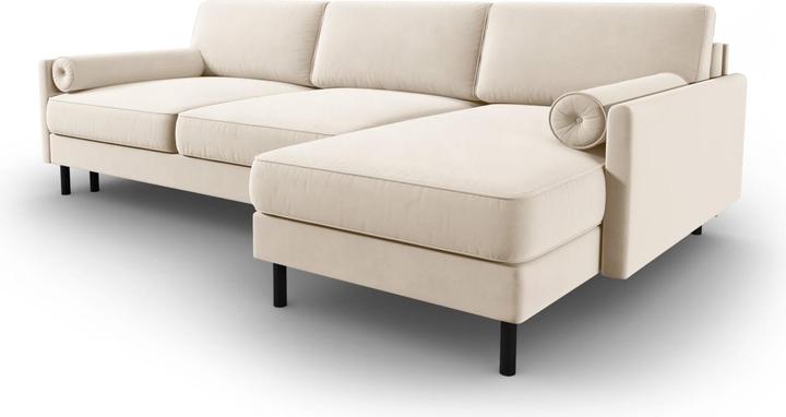 Actual product image Micadoni Velvet Right Corner Sofa With Bed Function And Box, "Scott", 5 Seats, 212x142x87Made in Europe (Corner sofa)