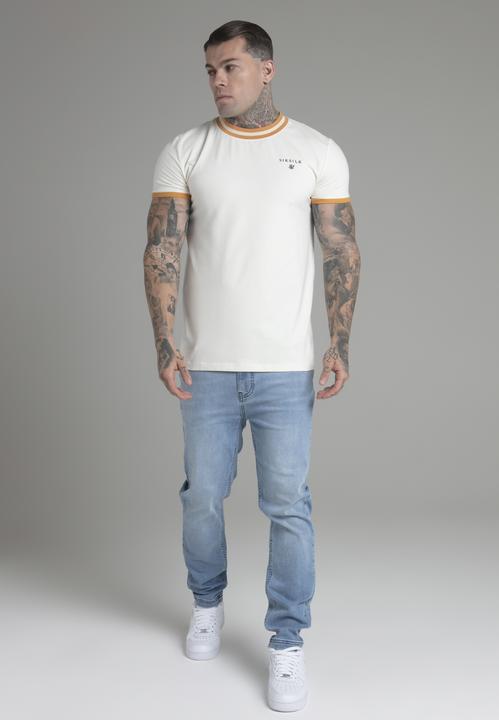 Actual product image Siksilk T-shirt Ringer T-shirt in ecru (M)