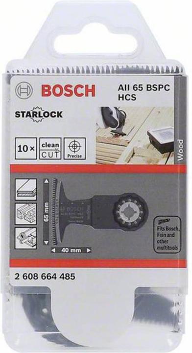 Produktbild Bosch Professional Zubehör HCS Tauchsägeblatt AII 65 BSPC Hard Wood, 40 x 65 mm, 10er-Pack