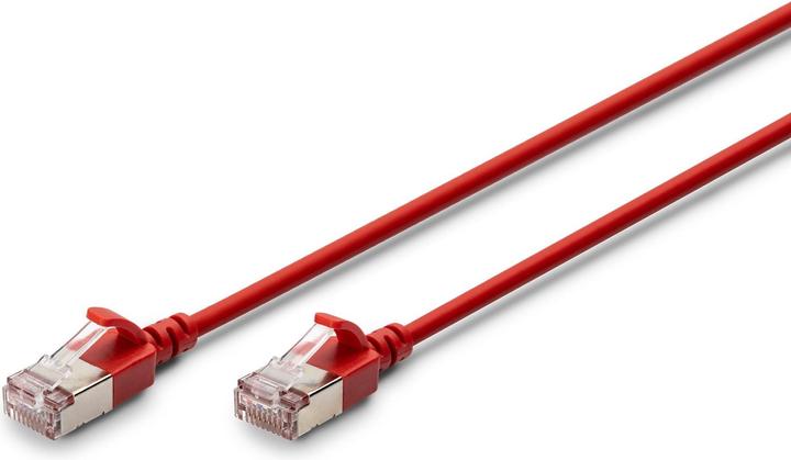 Actual product image Digitus CAT 6A class Ea, F/FTP, twisted pair patch cable, Cu, LSZH, AWG 32/7, length: 1 m, red (F/FTP, CAT6a, 1 m)