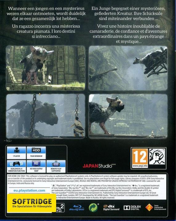 Actual product image Sony The Last Guardian (PS4, Multilingual)