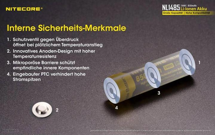 Produktbild Nitecore 14500 (3.70 V, 850 mAh)