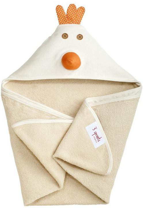 3 Sprouts Hooded bath towel Chicken