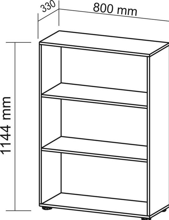 Actual product image Hammerbacher Basic (80 x 33 x 114.5 cm)