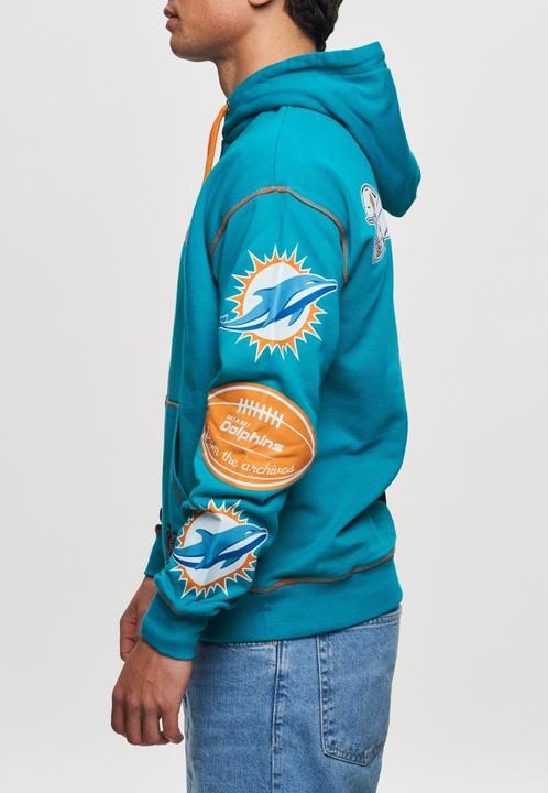 Immagine prodotto Recovered Felpa con cappuccio in pile Re:covered - INK DYE Miami Dolphins (XL)