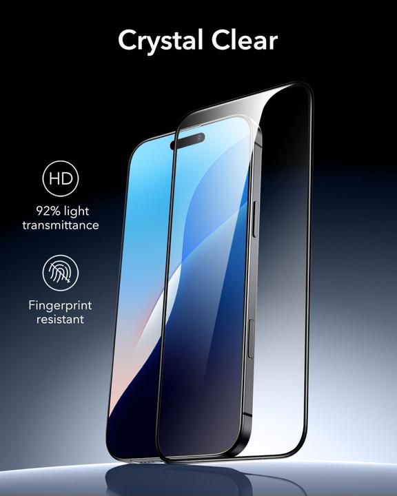Actual product image ESR Armorite screen protector (1 Piece, Apple iPhone 16 Plus)