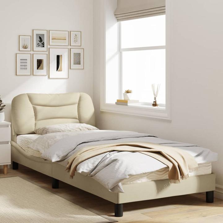 Actual product image VidaXL Bed frame with LED fabric (90 x 190 cm)