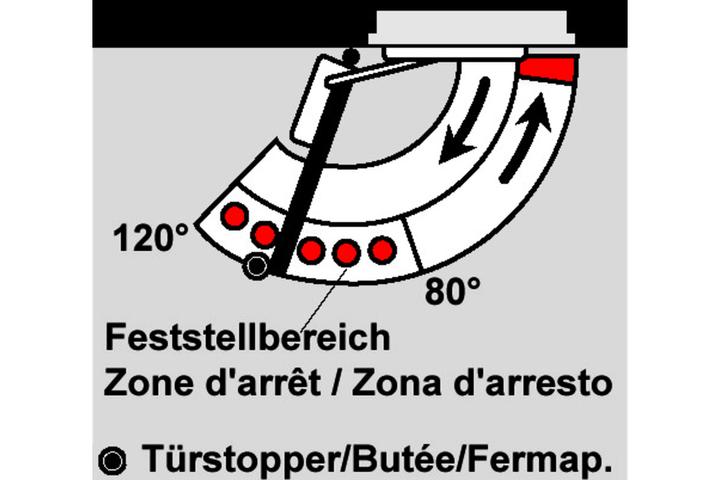 Image du produit Dormakaba Glissière avec levier G-EMR Contur Design (Porte-fenêtre, Porte en bois, Porte de chambre, Porte d'entrée)
