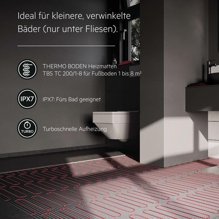 Produktbild AEG Haustechnik Comfort Turbo Thermo Boden TBS TC 200/5 Set Plus, elektr. Fussb.hzg. Komplettset 5 m², 200 W/m²