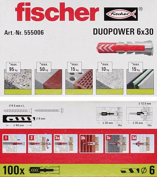 Image du produit Fischer Fiches universelles (100 pcs)