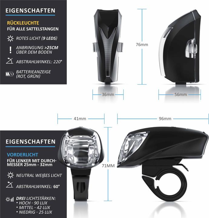 Actual product image Aplic Bicycle lamp set (400 lm)