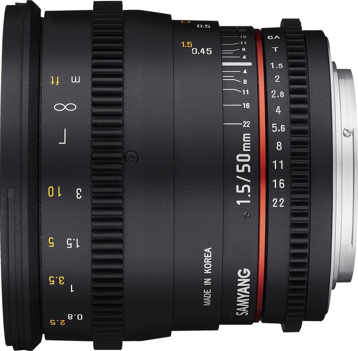 Actual product image Samyang 50mm T1.5 VDSLR Canon M (Canon EF-M, full size)