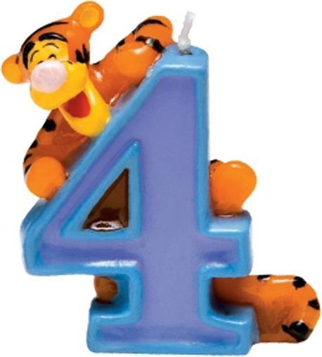 Produktbild Amscan Zahlenkerze 4 Winnie Pooh