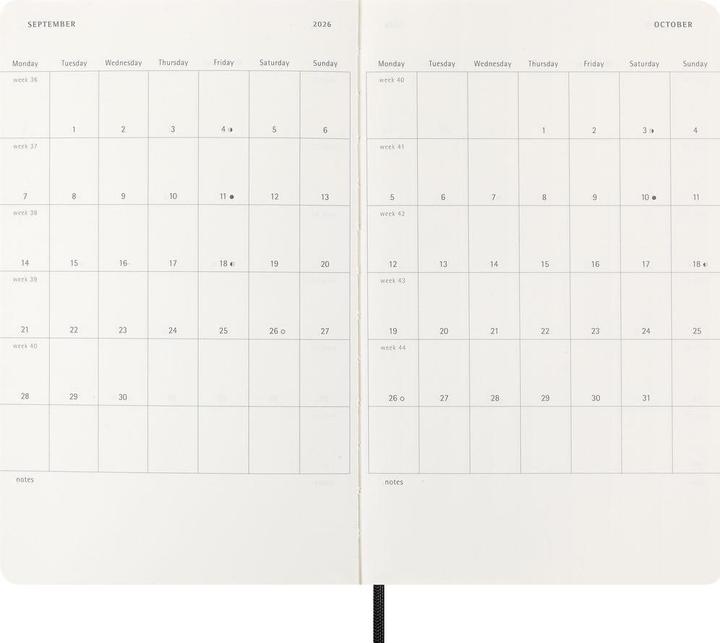 Actual product image Moleskine Geschäftsagenda Weekly (13 x 21 cm, English)