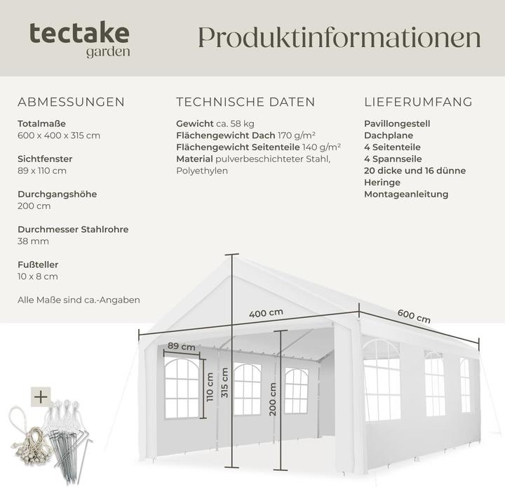 Immagine prodotto tectake Giardino (600 cm, 400 cm)