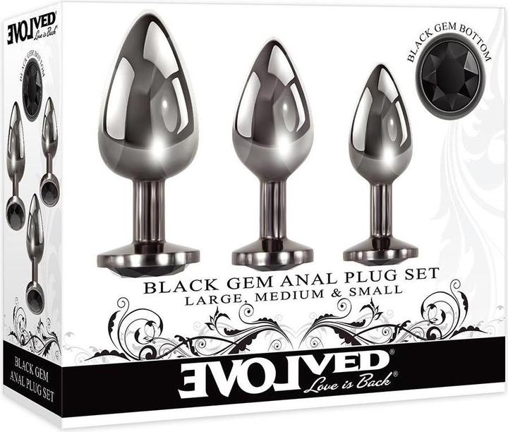 Immagine prodotto Evolved Set di butt plug "Black Metal