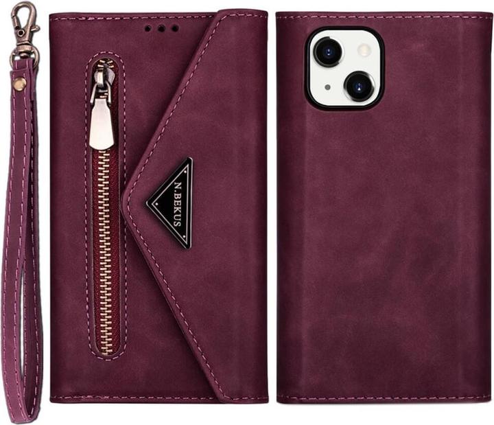 Produktbild Cover-Discount iPhone 14 - Brieftaschen Hülle weinrot (Apple iPhone 14)