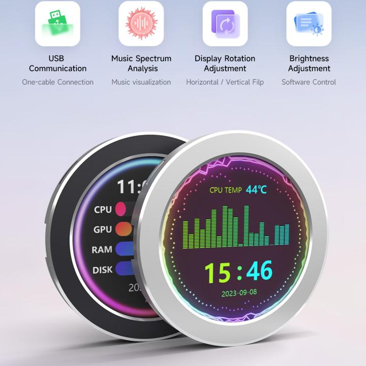 Image du produit WaveShare Moniteur USB B 2.8inch avec panneau IPS 480x480