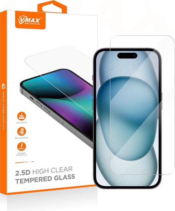 Actual product image Vmax tempered glass 2,5D Normal Clear Glass for iPhone 7 / 8 / SE2020 / SE2022 (1 Piece, Apple iPhone 7)