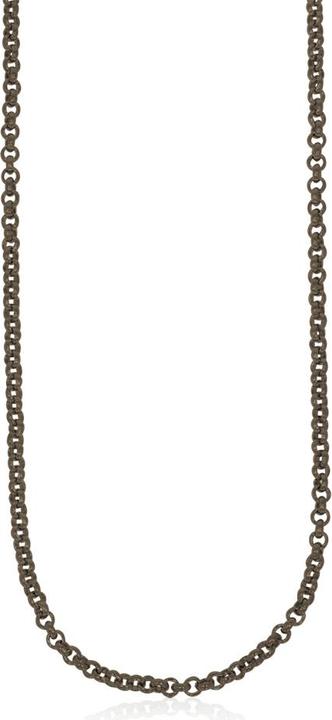 Xen Erbskette 80 cm lang aus 925 Silber black Rhodium (925 Sterling Silber, 80 cm)