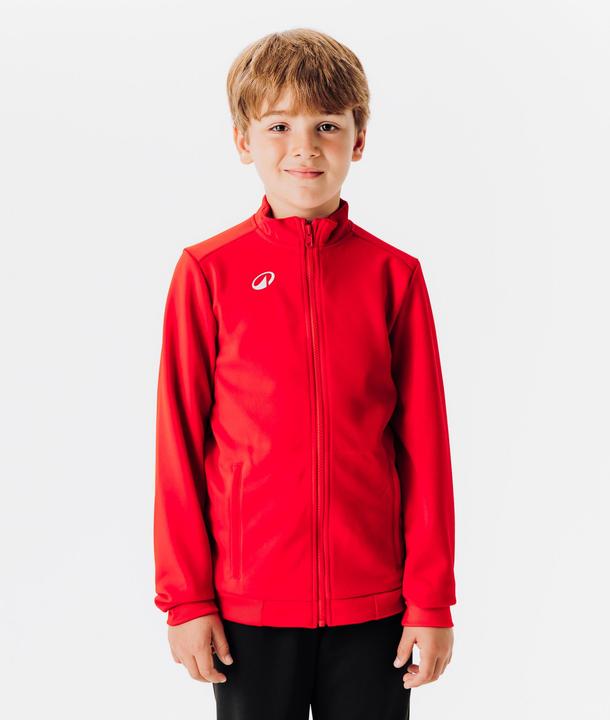 Kipsta Kinder Fussball Trainingsjacke - Essential Club rot