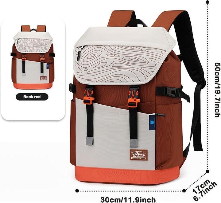 Only-Bags.Store Nylon Casual Travel Backpack - leicht, faltbar, mit verstellbaren Trägern, Reissverschluss