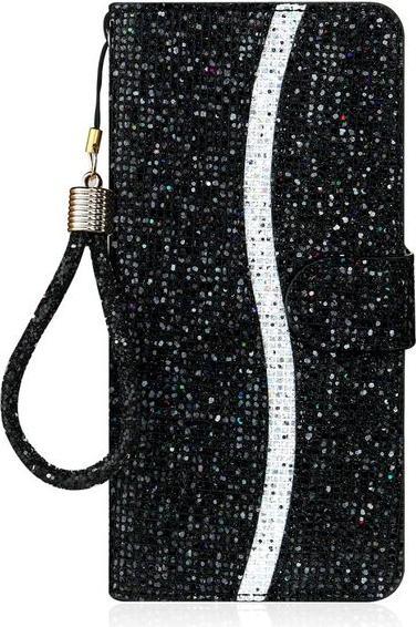 Actual product image MU Style Leather Glitter Cover with Stripes (Apple iPhone 7, Apple iPhone SE (3rd Gen), Apple iPhone 8, Apple iPhone SE (2nd Gen))