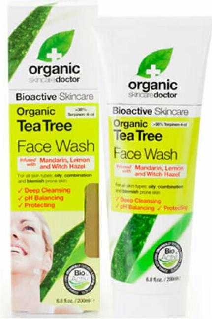 Image du produit Dr. Organic BIOACTIVE ORGANIC Tonique pour le visage à l'Arbre à thé 200 ml (Chiffons de nettoyage, 200 ml)
