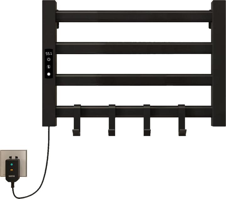 Actual product image Skylyzh Electric towel rail, Black Left