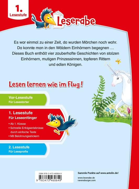Actual product image Ravensburger Einhorngeschichten - Leserabe ab 1. Klasse - Erstlesebuch für Kinder ab 6 Jahren (German, Katia king mountain, Elke Broska, 2021)