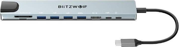 Produktbild BlitzWolf Docking Station BW-TH5 10in1 USB-C (silver) (USB-C, 10 Ports)