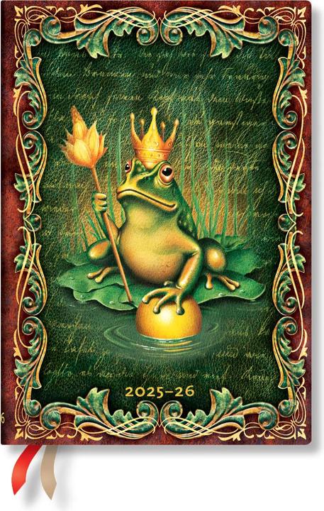 Paperblanks PAPERBLAN Agenda Grenouille Midi 25/26 DF0871-3 1W/2S 13M FR HOR HC 13x18cm (13 x 18 cm, French)