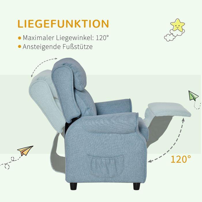 Produktbild Swisshandel24 Kindersofa Kindercouch Kindersessel Stuhl Liegesofa verstellbar mit Fussstütze für 3-5 Jahre Jungen (Kindersessel)