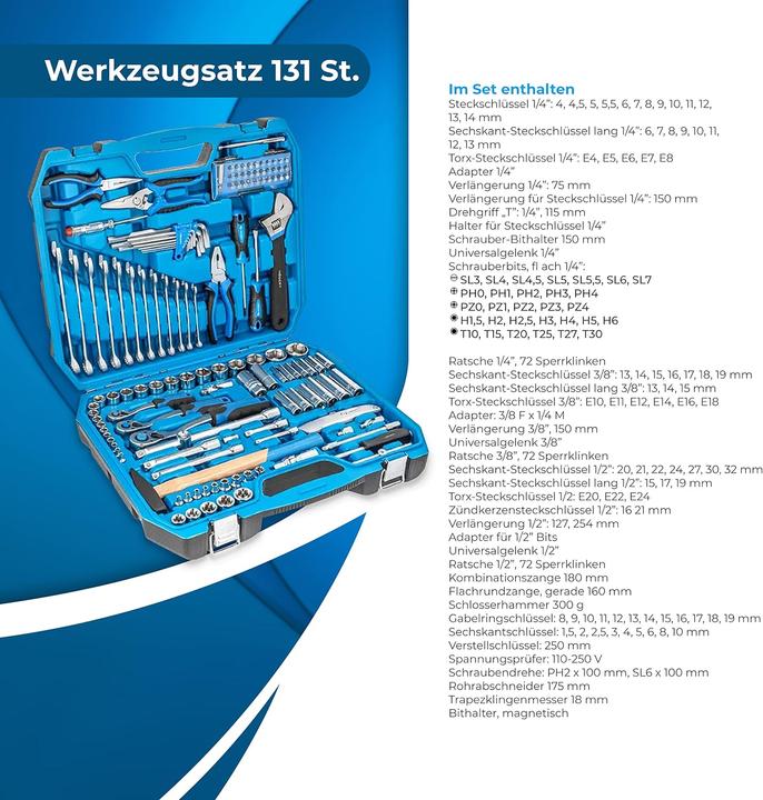 Produktbild Högert Werkzeugsatz, 131-tlg. (131 Teile)