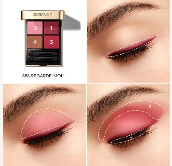 Actual product image Guerlain Christmas Collection Eyeshadow Quad 888 Regarde-moi! (888)
