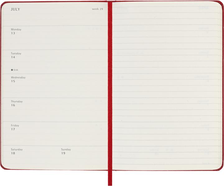 Actual product image Moleskine Taschenagenda Weekly (9 x 14 cm, English)
