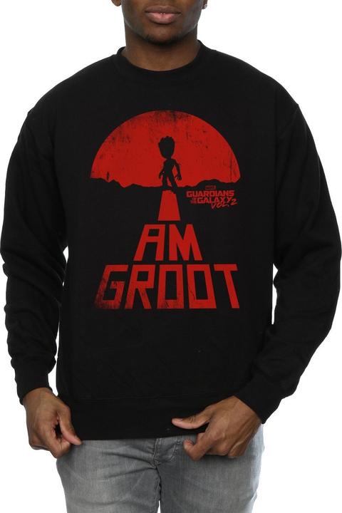 Actual product image Mens Guardians Of The Galaxy I Am Groot Red Sweatshirt (XXL)