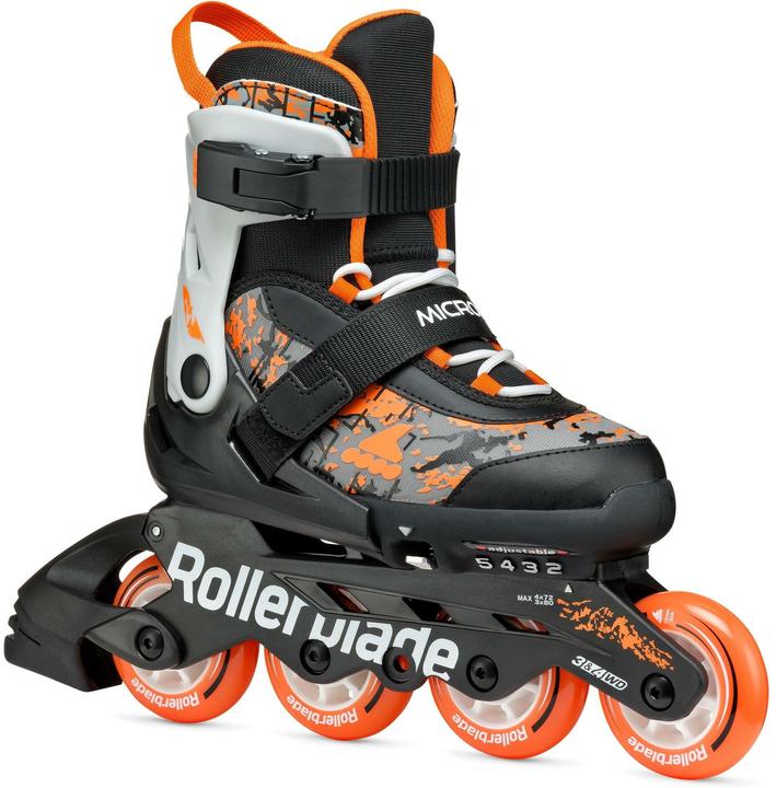 Produktbild Rollerblade Inline-Skates Microblade SL Schwarz/Orange, 33-36.5 (33, 36.5)