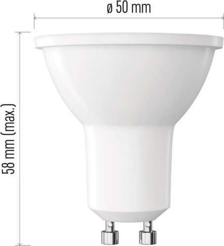Produktbild Emos LED Lampe Basic MR16 / GU10 / 5,2 W (40 W) / 450 lm / Warmweiss (GU10, 5.20 W, 450 lm, 1 x, F)
