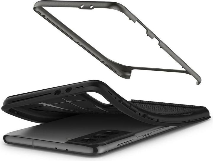 Actual product image Spigen Neo Hybrid Sam G991 S21 gunmatal ACS02427
