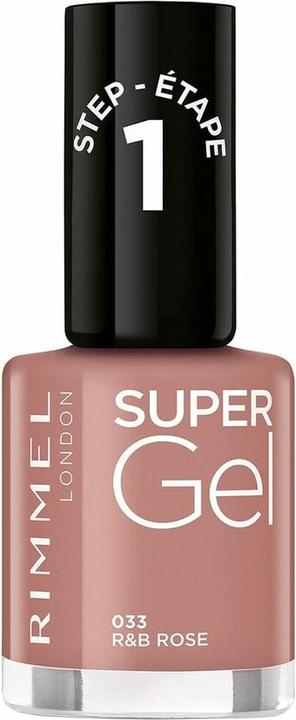 Rimmel London RIMMEL Super Gel Nagellack Nr. 033 R&B Rose 12ml (B rose, R&, Gel-Effekt Nagellack)