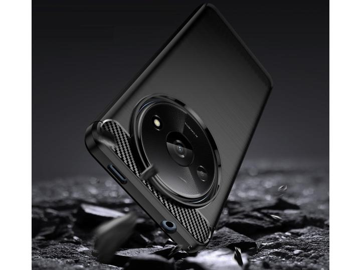 Actual product image Screenguard Xiaomi Redmi A3 Case Carbon Brushed Soft TPU (Xiaomi Redmi A3)