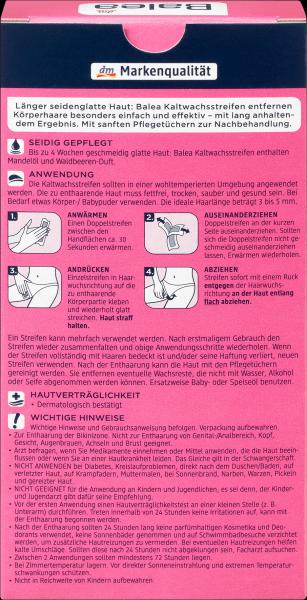 Produktbild dm Balea Kaltwachsstreifen Bikinizone