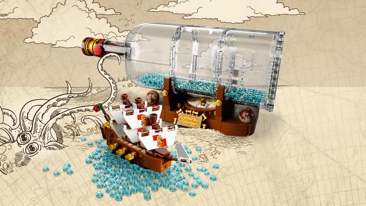 Produktbild LEGO Ideas Schiff in der Flasche (21313, LEGO Ideas, LEGO Seltene Sets)