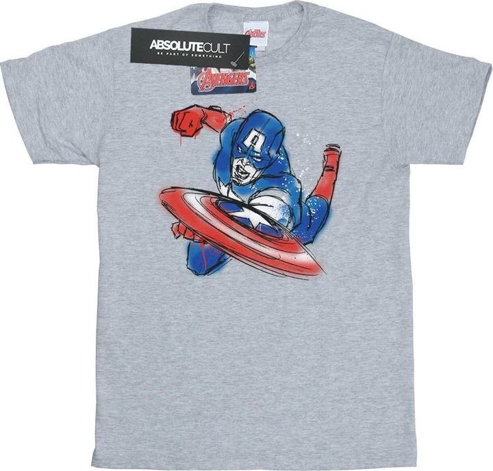 Avengers Captain America Spray TShirt (S)