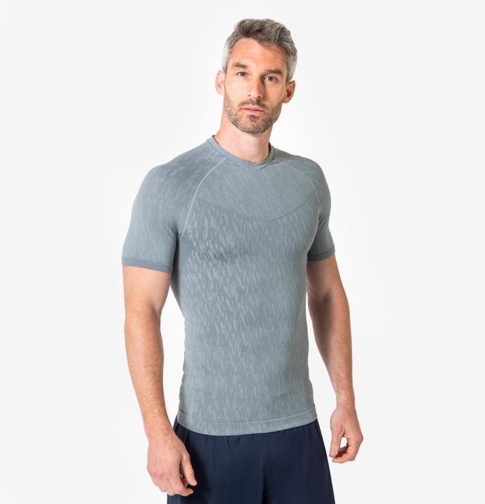 Produktbild Kipsta Funktionsshirt Fussball kurzarm Keepdry 500 Wärmekomfort Damen/Herren grau (XL)